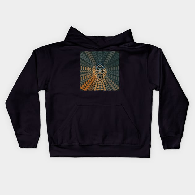 Electroluminated Skull Radiate - Dusk Sunset Kids Hoodie by Boogie 72